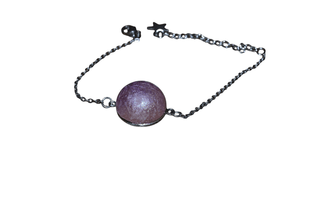 Bracelet en résine violet 