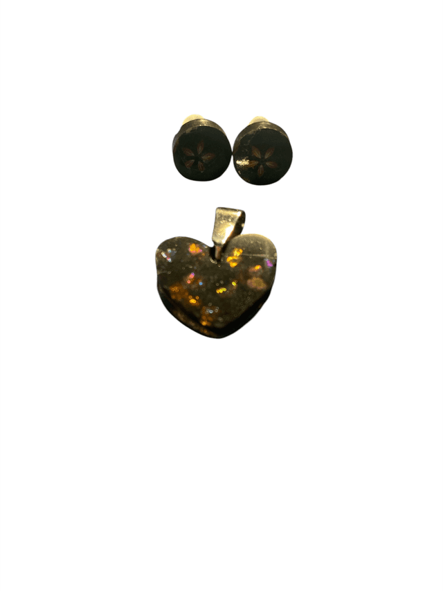 Boucle d&#039;oreilles &amp; pendentif 